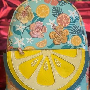 Loungefly Floral Lemon Print Backpack